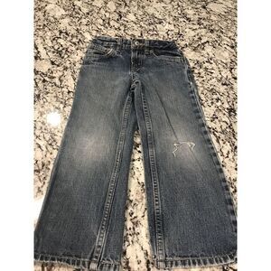 Levi's Boys Size 5, 549 Relaxed Straight, Denim Blue Jeans, Adjustable Waist‎